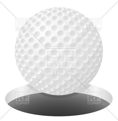 390x400 Golf Ball Falling Into Hole Vector Image Of Sport And Leisure