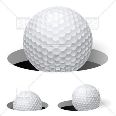 400x400 Golf Ball In Hole Vector Image Of Sport And Leisure Dvarg