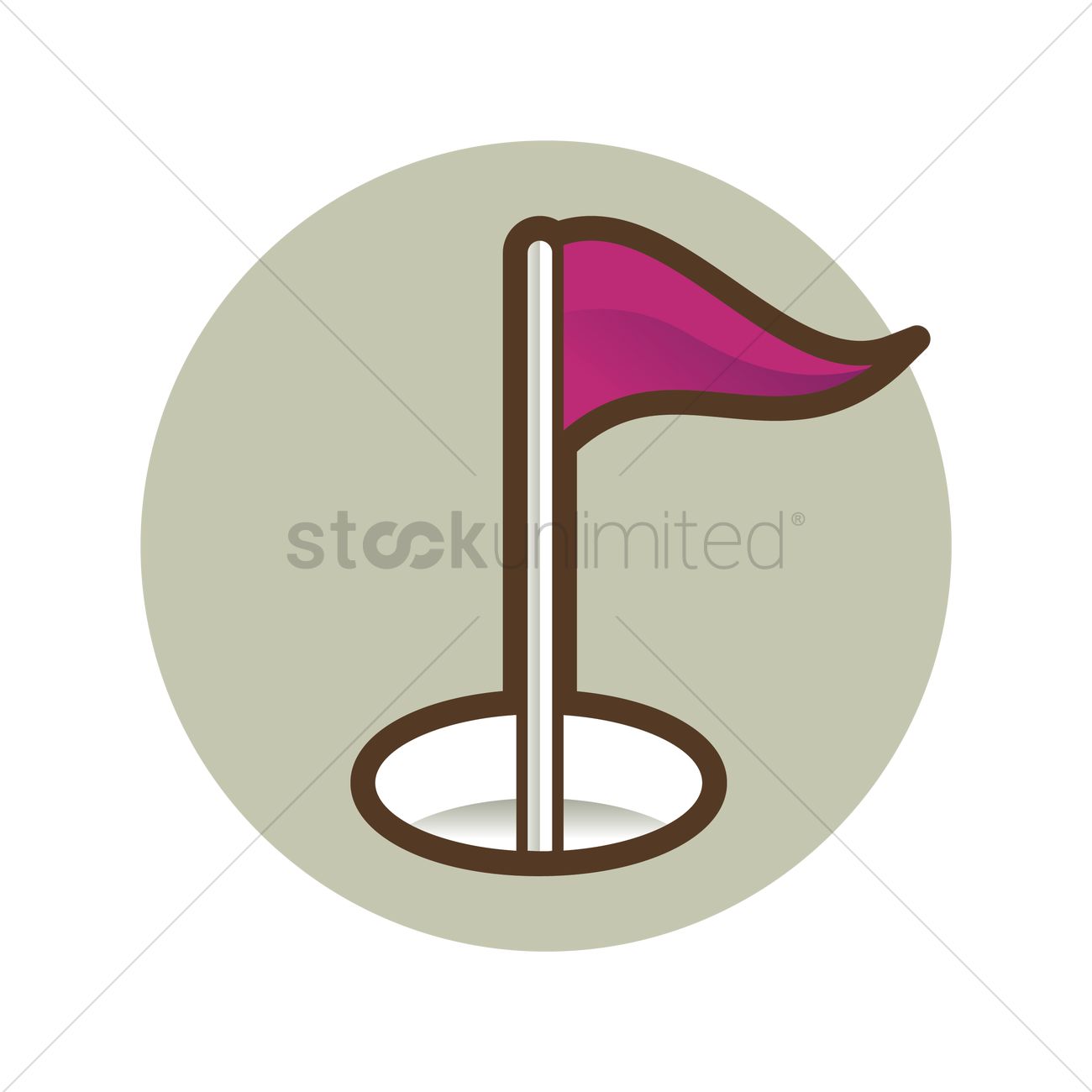 1300x1300 Golf Hole Vector Image