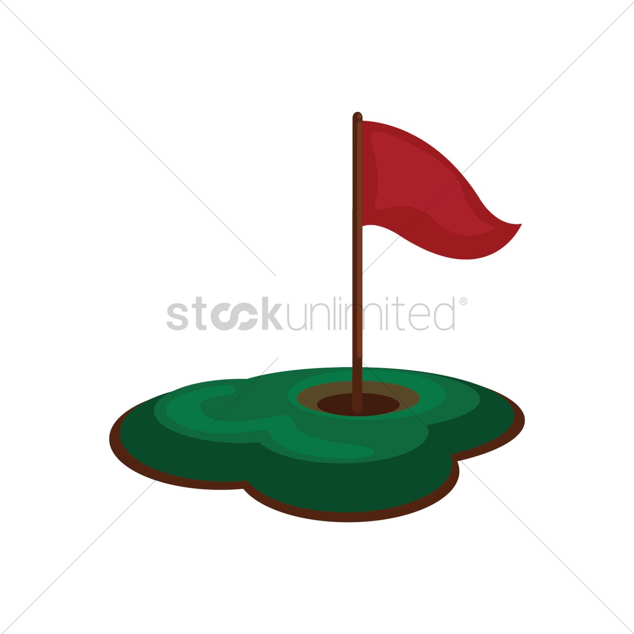 1300x1300 Free Golf Hole Vector Image