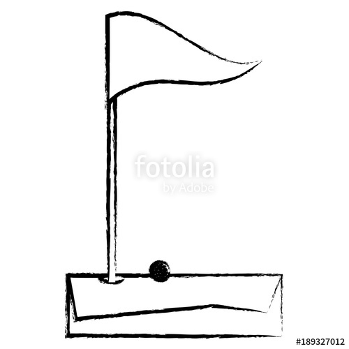 500x500 Golf Hole And Flag Icon Stock Image And Royalty Free Vector