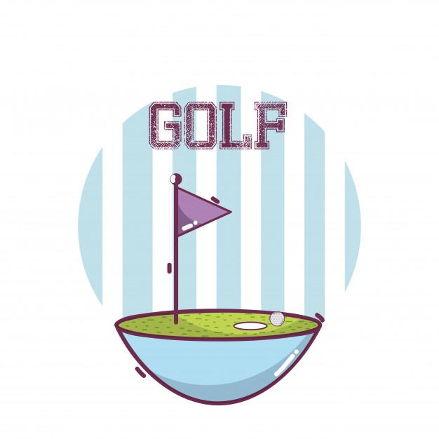 626x626 Golf Hole And Flag Vector Illustration Graphic Design Vector