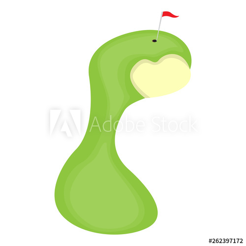 500x500 Isolated Golf Hole Image Vector Illustration Design