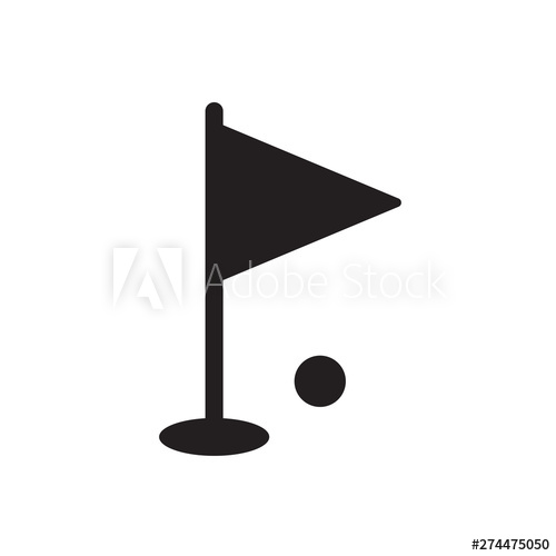 500x500 Golf Hole Vector Icon