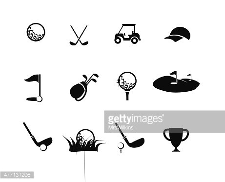 461x373 Golf Icon Set Vector Illustration Premium Clipart