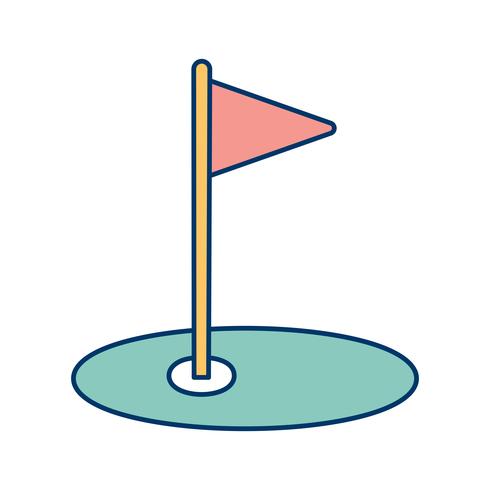 490x490 Golf Icon Vector Illustration