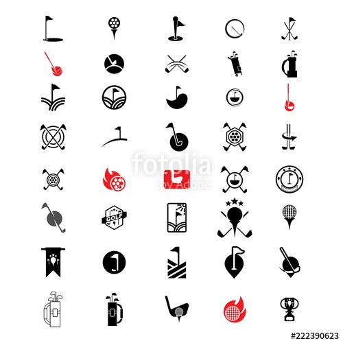 500x500 Golf Icon Sport Symbol Icon Vector Stock Image