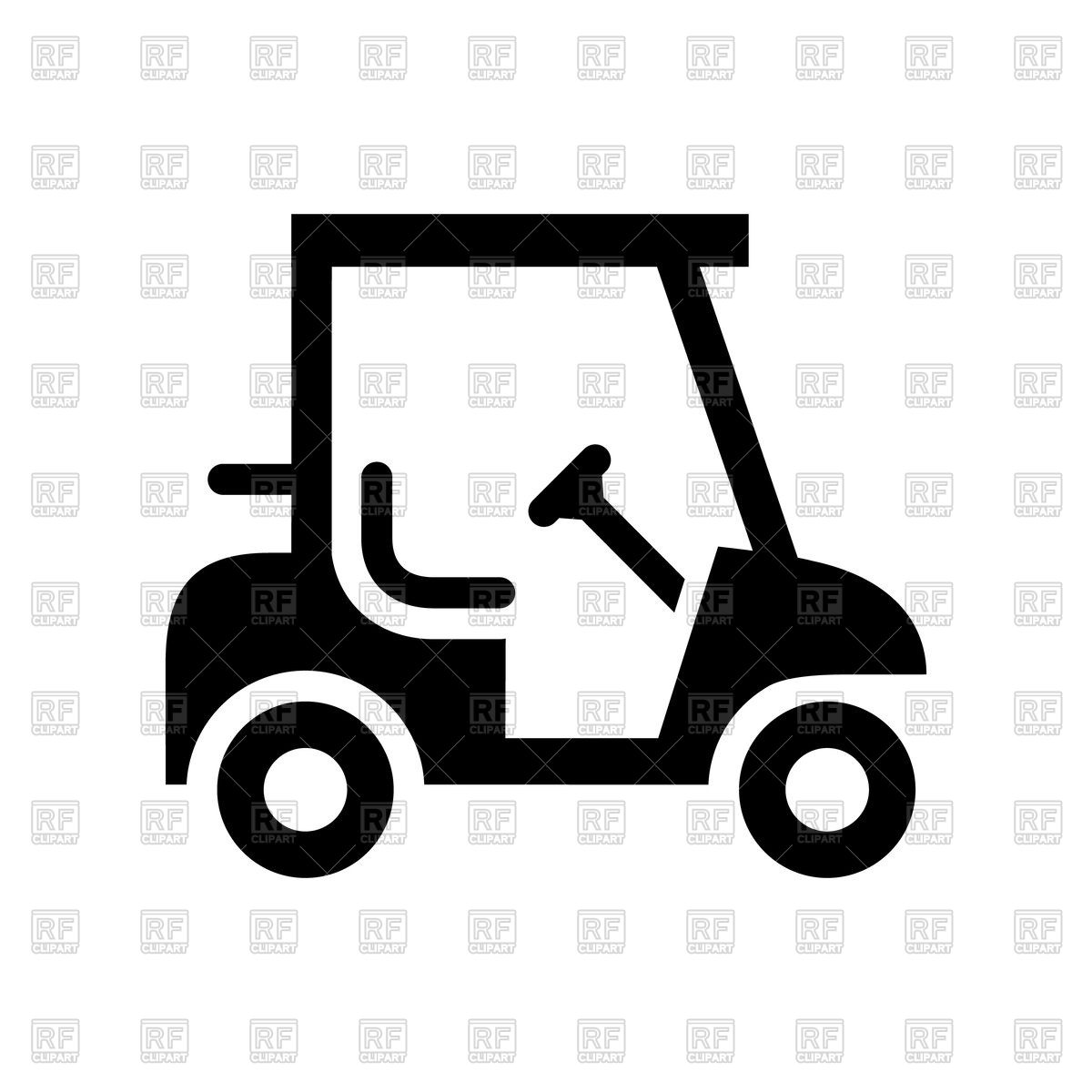 1200x1200 Golf Cart Black Icon Vector Image Of Transportation