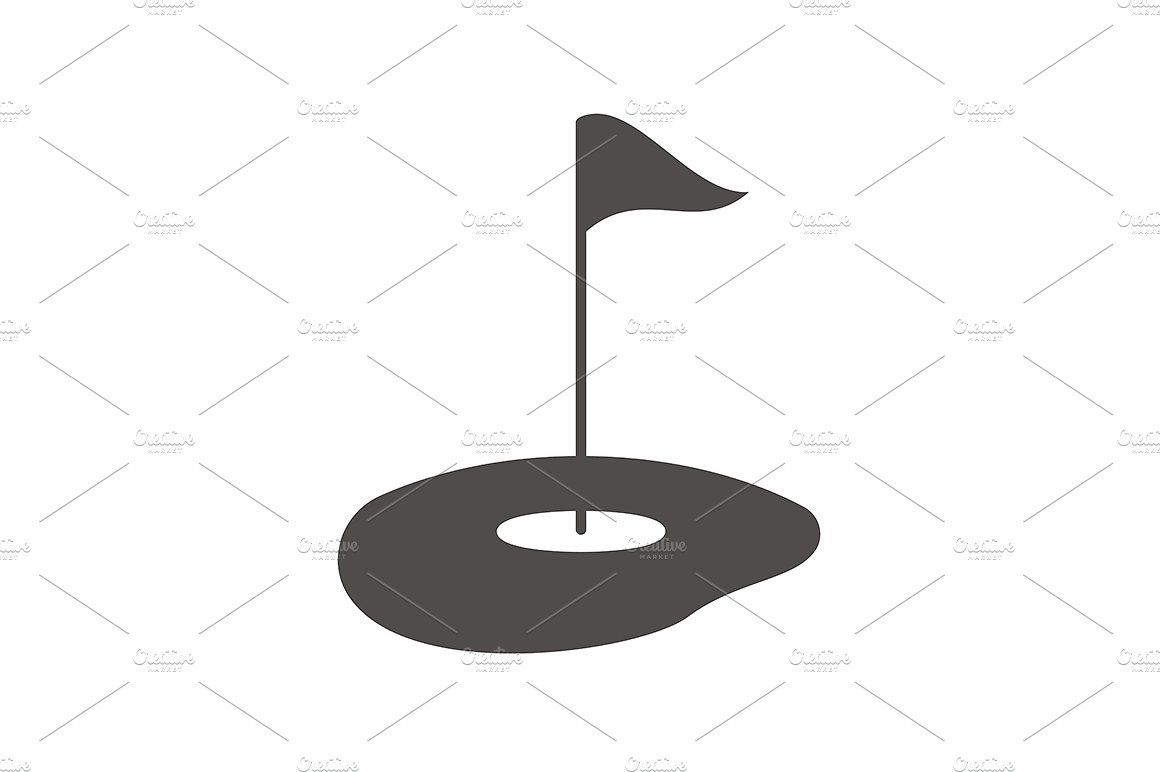 1160x772 Golf Course Icon Vector