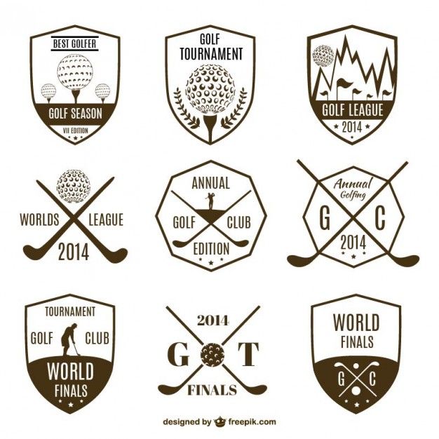 626x626 Collection Of Vintage Golf Logos Vector Free Download Golf