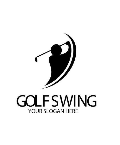500x604 Golf Swing Logo Vector Free Download