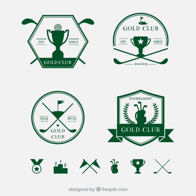 626x626 Retro Golf Badges Vector Free Download