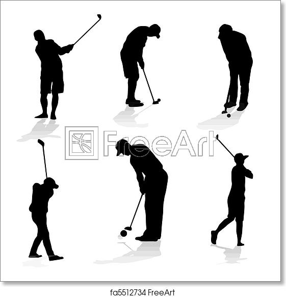 Golf Silhouette Vector at Vectorified.com | Collection of Golf ...