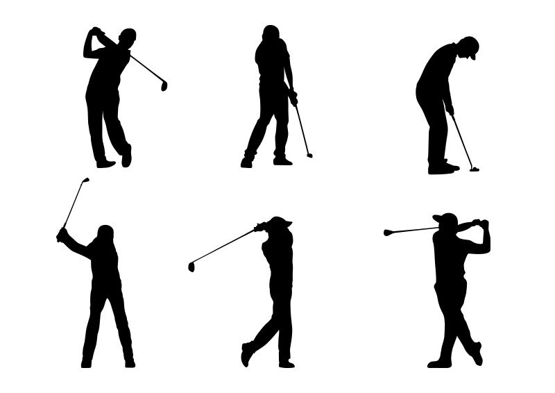 Golf Silhouette Vector at Vectorified.com | Collection of Golf ...