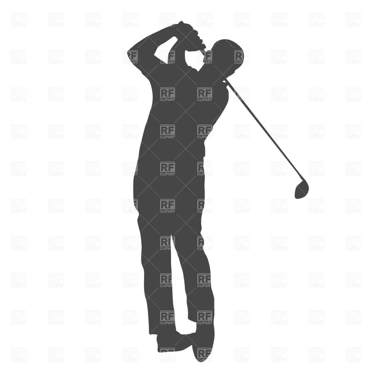 1200x1200 Golf Player Silhouette Vector Image Of People Prague