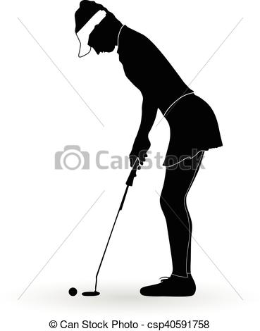 369x470 Collection Of 'girl Golfer Silhouette' Download More Than