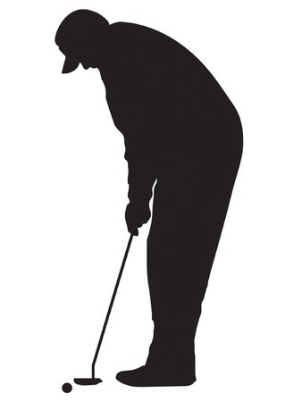 338x450 Vector Golfer Silhouette Royalty Free Vector Graphics