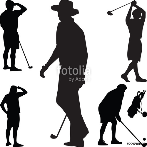 500x500 Golf Silhouette Vector Stock Image And Royalty Free Vector