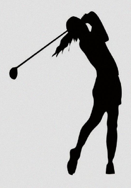 542x774 Golf Swing Vector Art