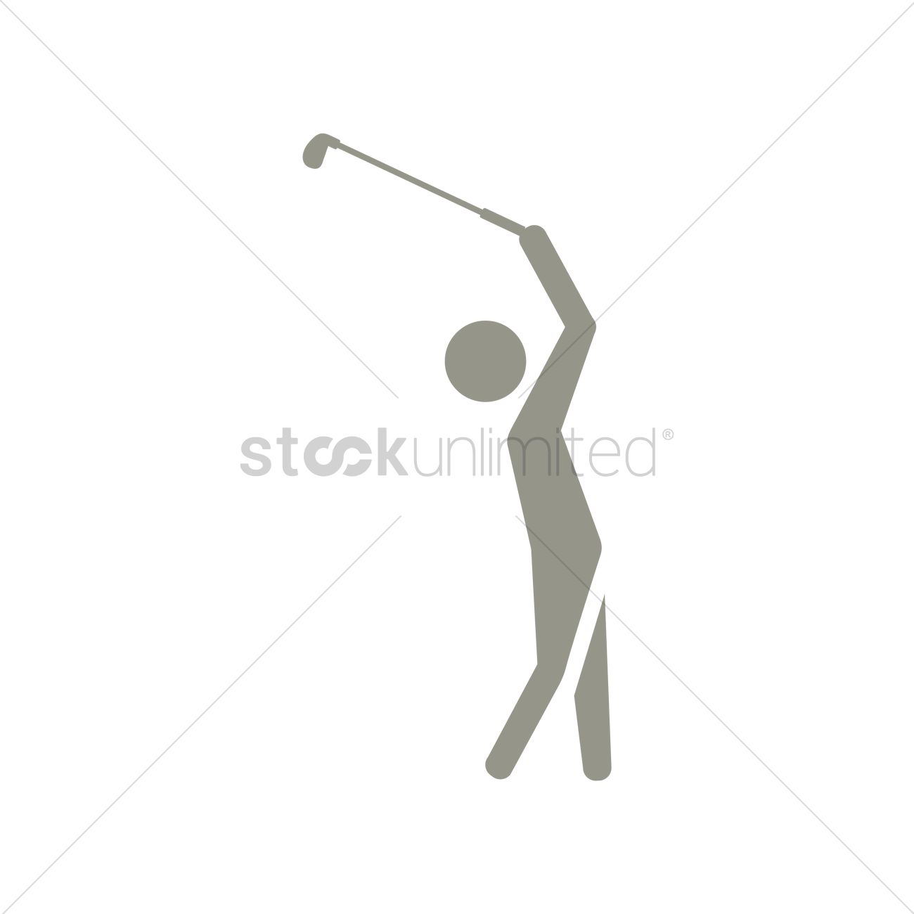 1300x1300 Golf Swing Vector Image