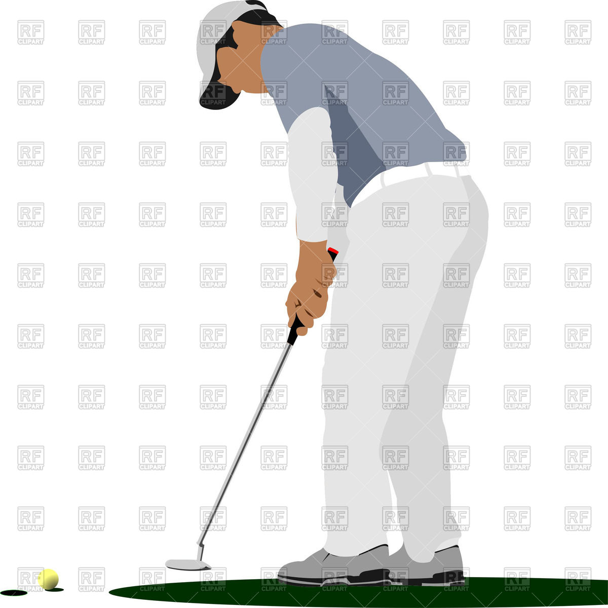 1200x1200 Golfer Swing Put Vector Image Of People Leonido