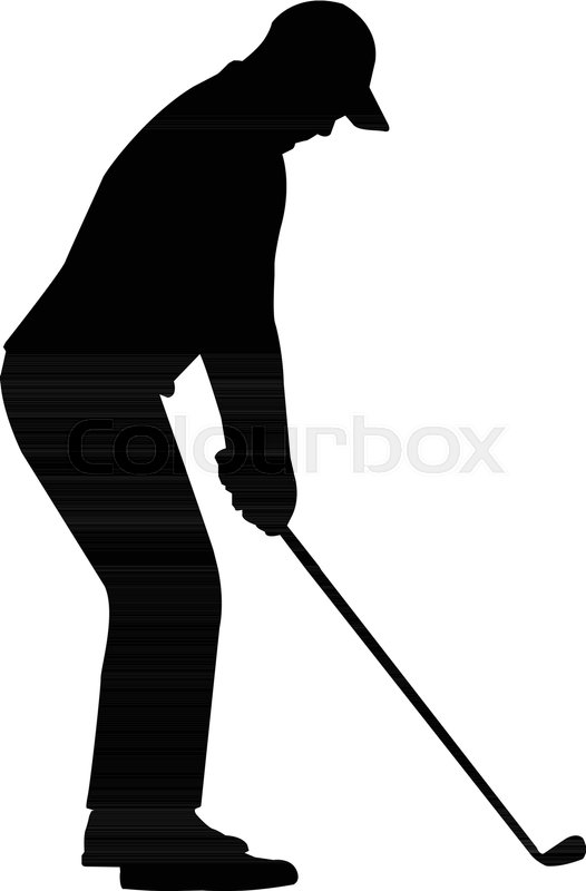 526x800 Vector Of Silhouette Golfer Swing The Stock Vector Colourbox