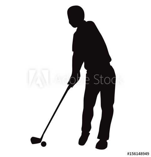 482x500 Silhouette Of Golf Swing Front View