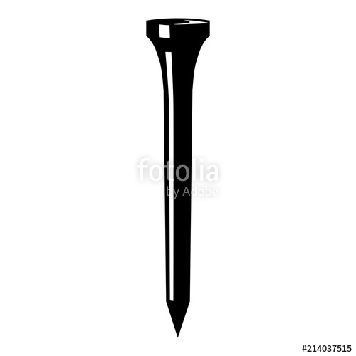 500x500 Golf Tee Schwarz Vektor Icon Stock Image And Royalty