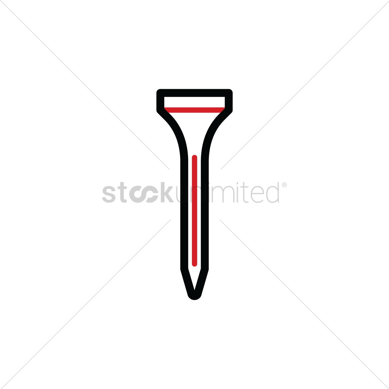 1300x1300 Golf Tee Vector Image