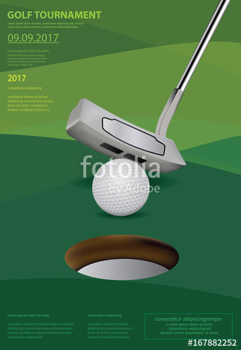 344x500 Poster Golf Vector Illustration Stock Image And Royalty Free