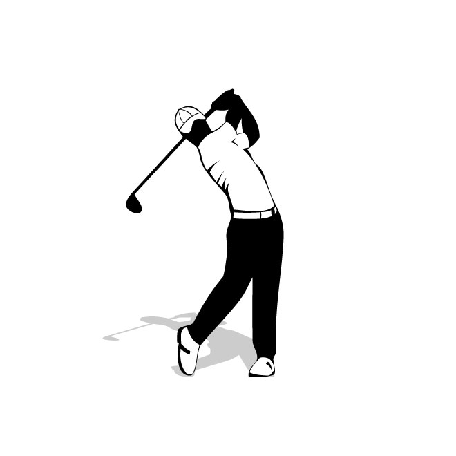 660x660 Golf Player Stock Vector Graphics