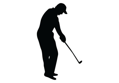 Golfer Silhouette Vector Free