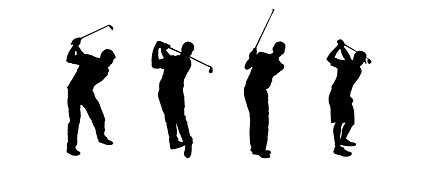 425x172 Golf Figure Silhouettes Vector Free Vectors Ui Download