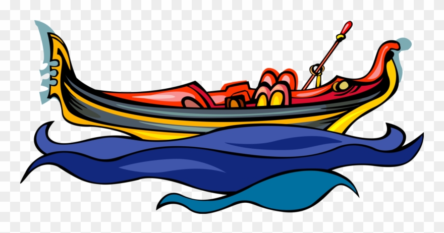 880x462 Vector Illustration Of Venetian Gondola Steered