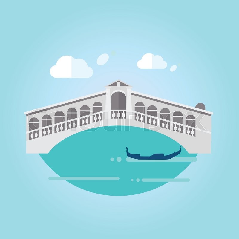 800x800 Vector Illustration Of Venice Bridge Stock Vector Colourbox