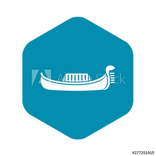 500x500 Venice Gondola Icon Simple Illustration Of Gondola Vector Icon