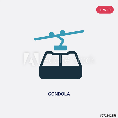 500x500 Two Color Gondola Vector Icon From Transportation Concept