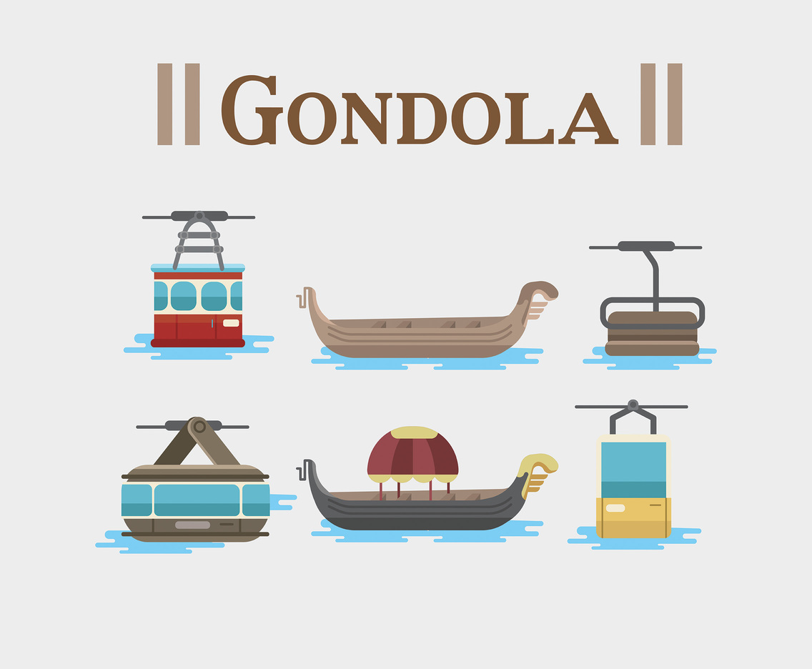 1136x936 Gondola Icon Vector Vector Art Graphics
