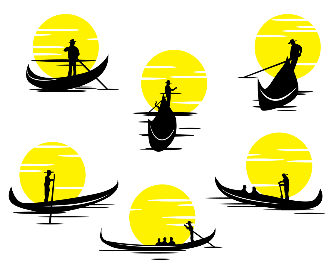 1136x936 Gondola Logo Silhouette Vector Vector Art Graphics