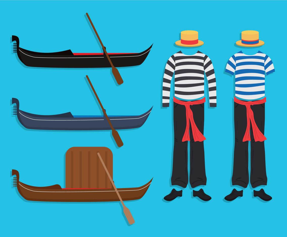 1136x936 Gondola Vector Set Vector Art Graphics