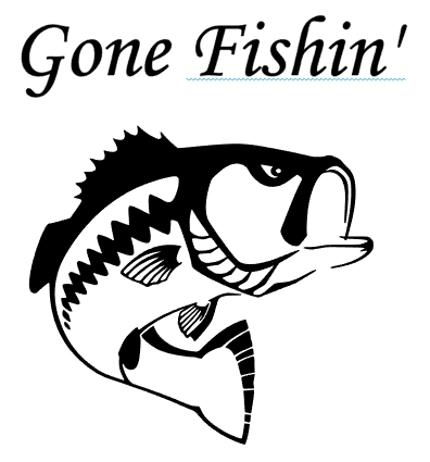 396x425 Gone Fishing Silhouette Cameo Templates Fish Silhouette