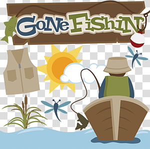 300x299 Recreational Fishing Hunting Silhouette Gone Fishing Transparent