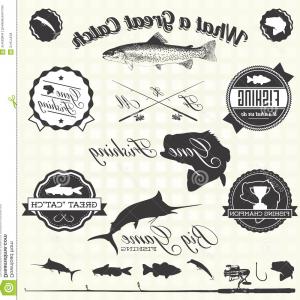 300x300 Royalty Free Stock Photos Vector Set Gone Fishing Labels