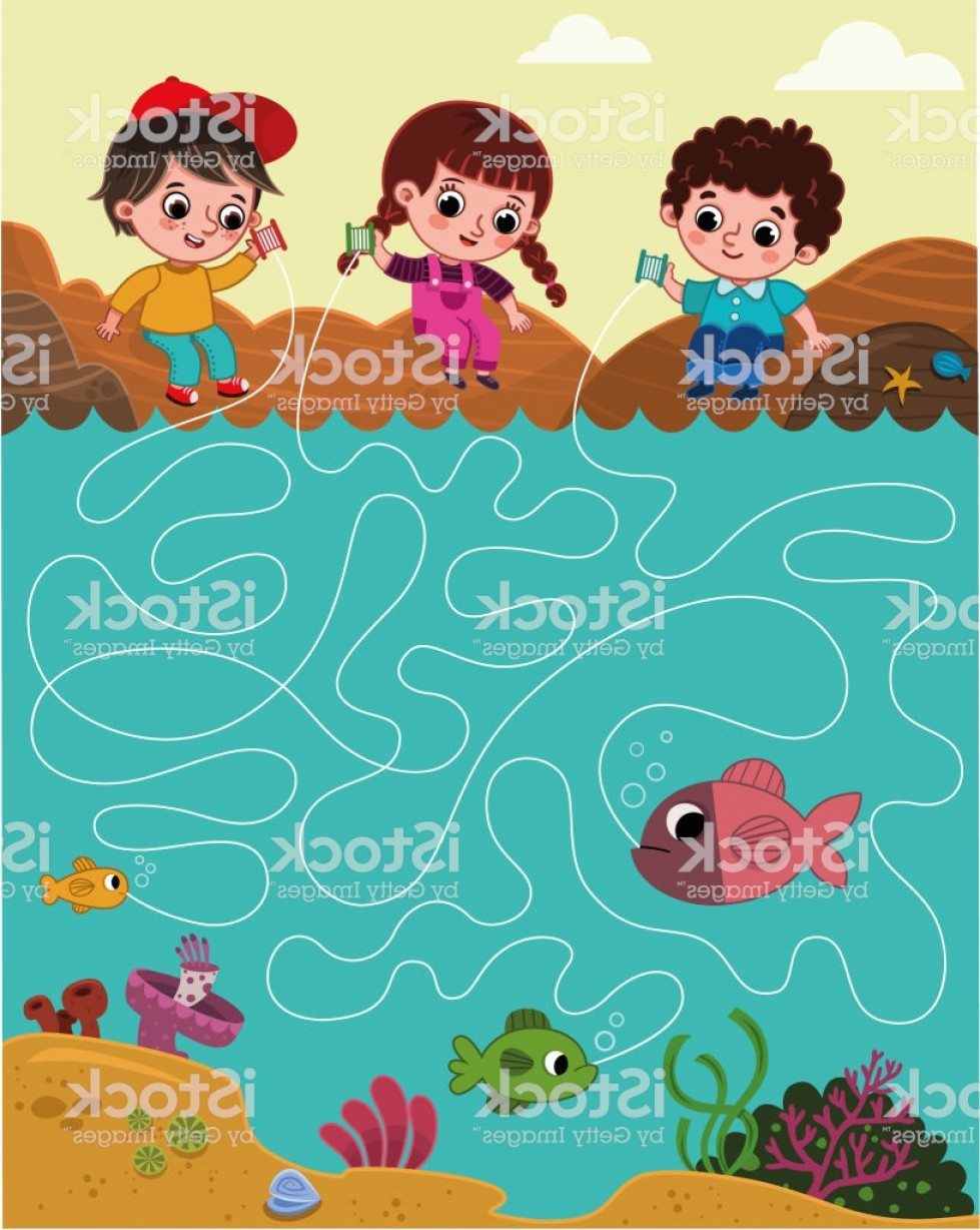 979x1228 Vector Illustration Of Three Kids Gone Fishing Gm Catchsplace