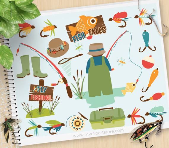 570x499 Fly Fishing Clipart, Father's Day, Camping, Gone Fishing, Daddy