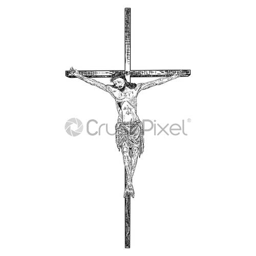 Jesus On The Cross, Son Of God Crucifixion, Hand Drawn, Stock 500x500 Jesus On The Cross, Son Of God Crucifixion, Hand Drawn, Stock