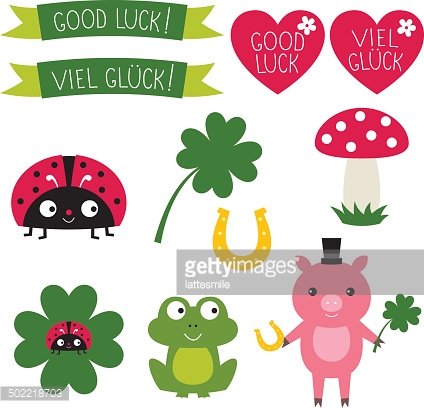 Good Luck Vector Elements Text In English And German Premium 424x408 Good Luck Vector Elements Text In English And German Premium