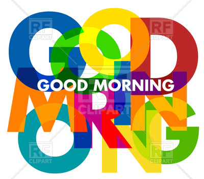 400x351 Inscription Good Morning Vector Image Of Fonts Type