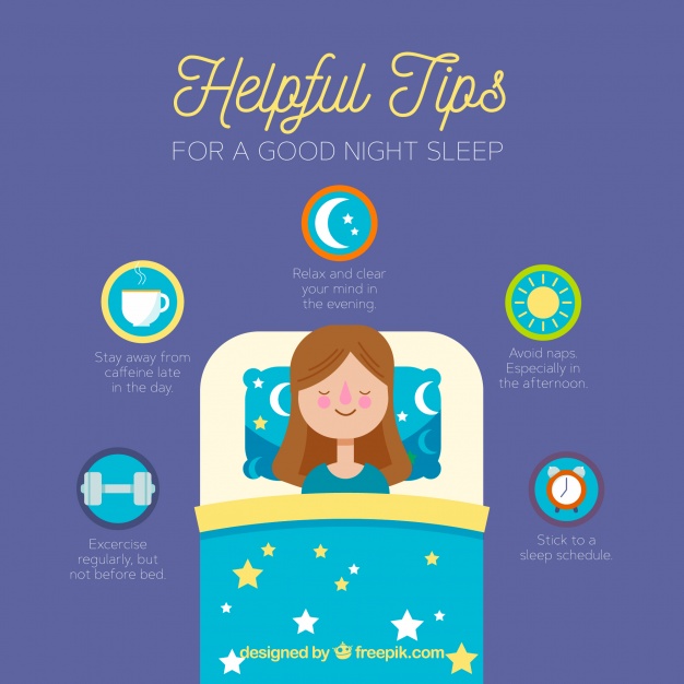 626x626 Tips For A Good Night Sleep Vector Free Download