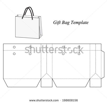450x434 Shopping Bag Template, Vector Illustration